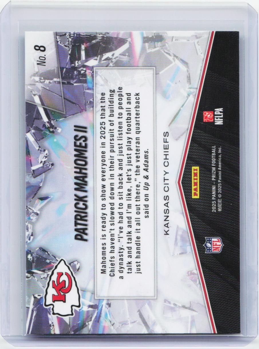 2025 Panini Prizm #8 Patrick Mahomes II Prizm Break