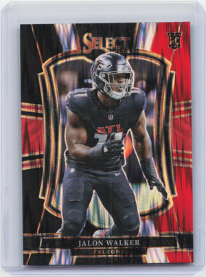 2025 Panini Select #146 Jalon Walker Black and Red Prizm Shock