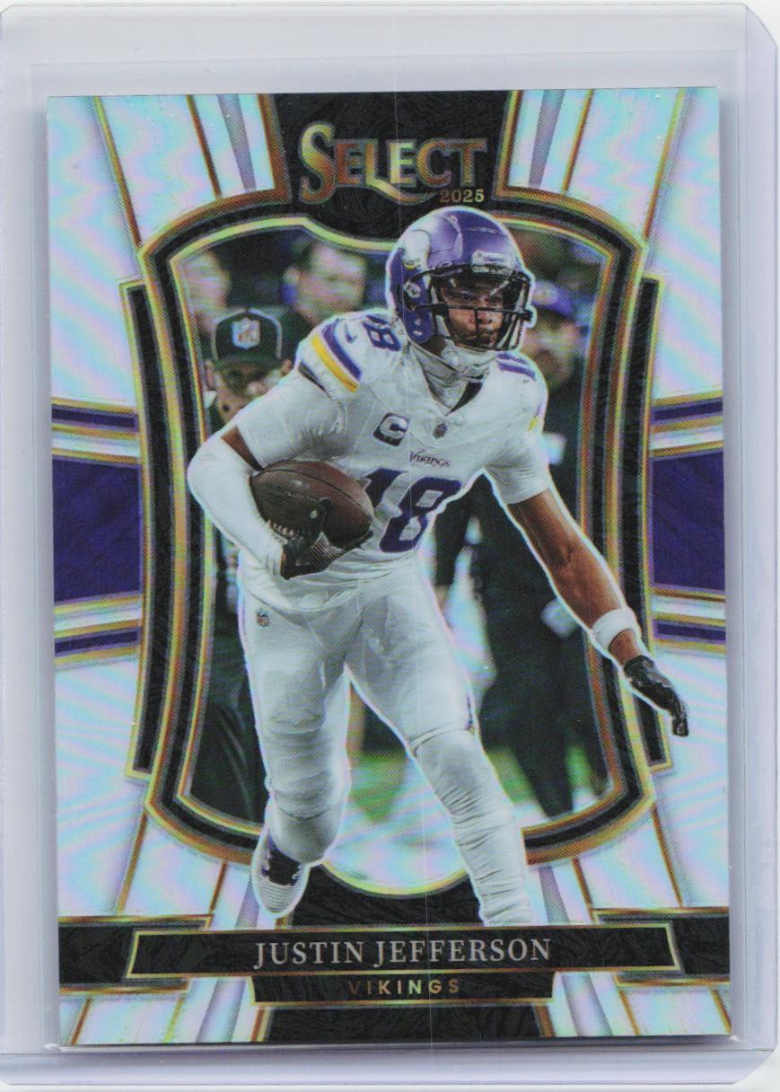 2025 Panini Select #163 Justin Jefferson Silver Prizm