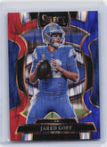2025 Panini Select #69 Jared Goff Red and Blue Prizm Shock