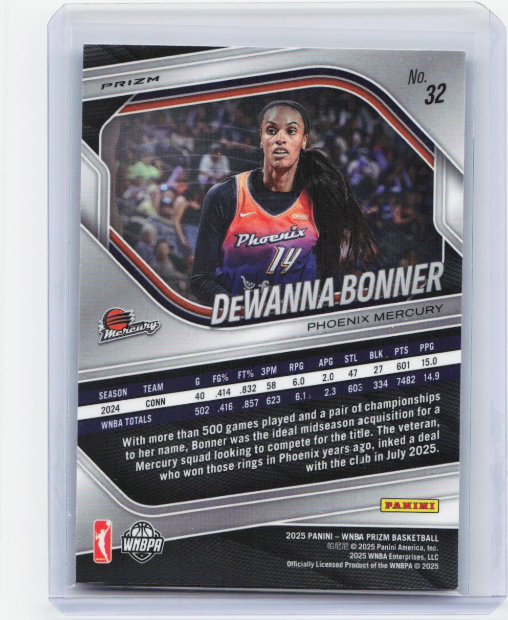 2025 Panini Prizm WNBA #32 DeWanna Bonner Ice Prizms