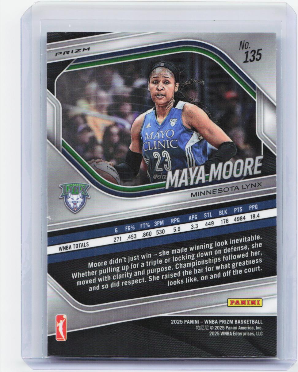 2025 Panini Prizm WNBA #135 Maya Moore Ice Prizms
