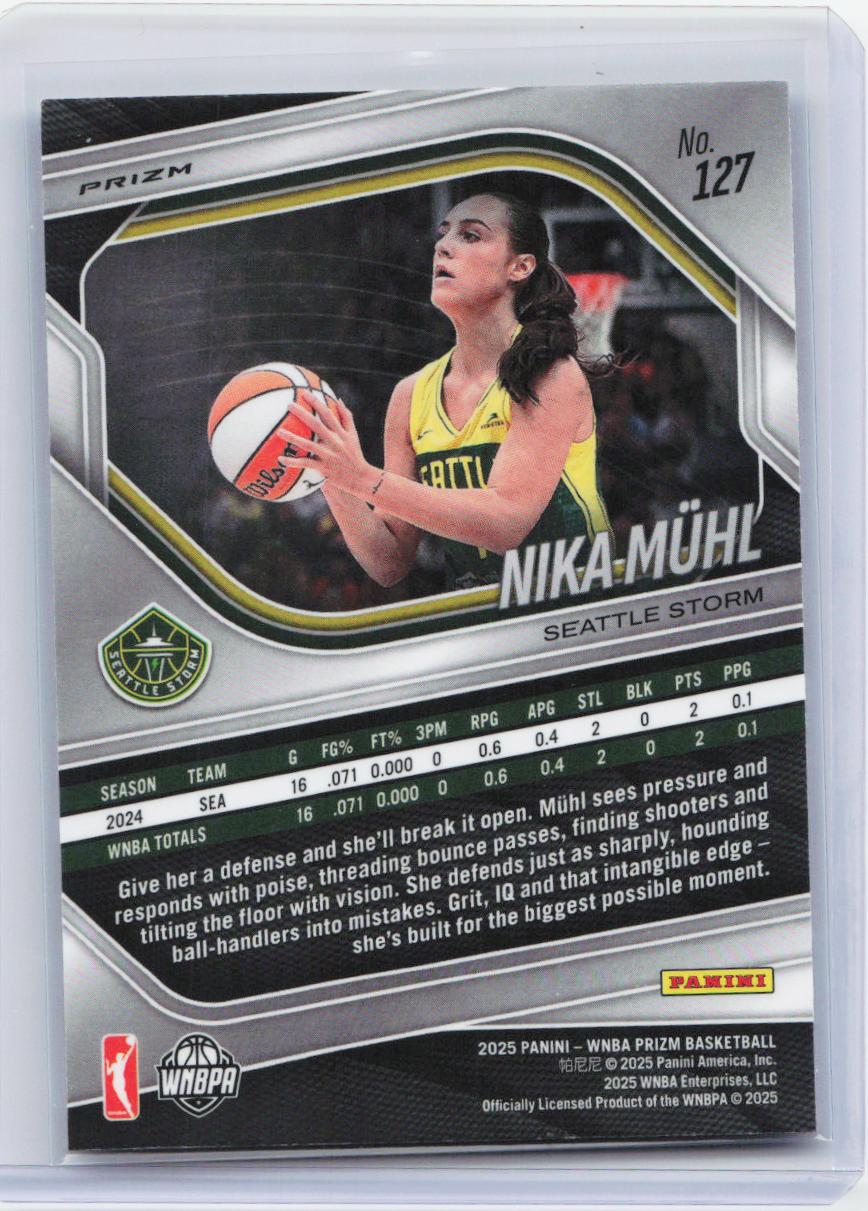 2025 Panini Prizm WNBA #127 Nika Muhl Ice Prizms