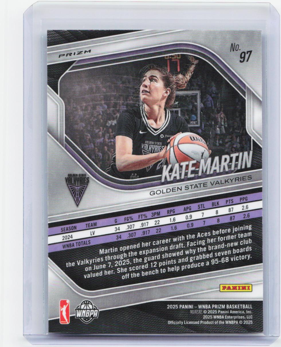 2025 Panini Prizm WNBA #97 Kate Martin Ice Prizms