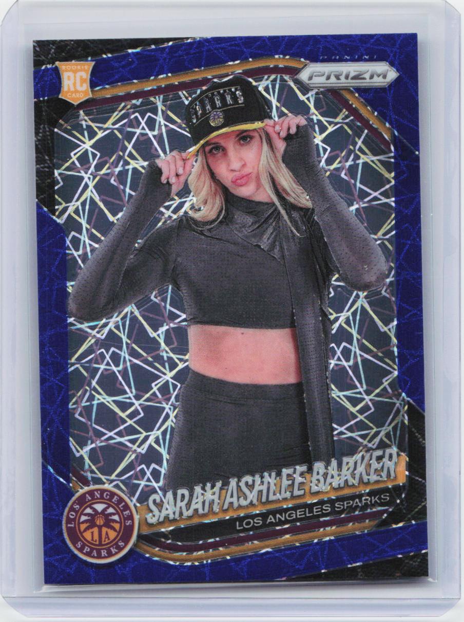 2025 Panini Prizm WNBA #142 Sarah Ashlee Barker Blue Velocity Prizms