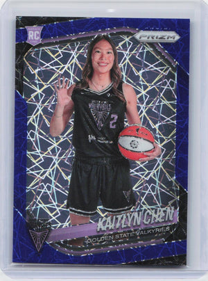 2025 Panini Prizm WNBA #143 Kaitlyn Chen Blue Velocity Prizms