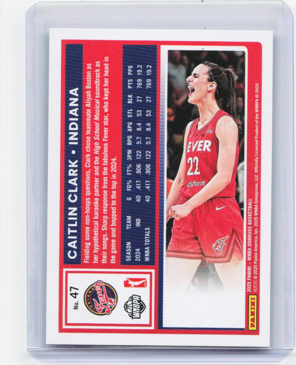 2025 Donruss WNBA #47 Caitlin Clark