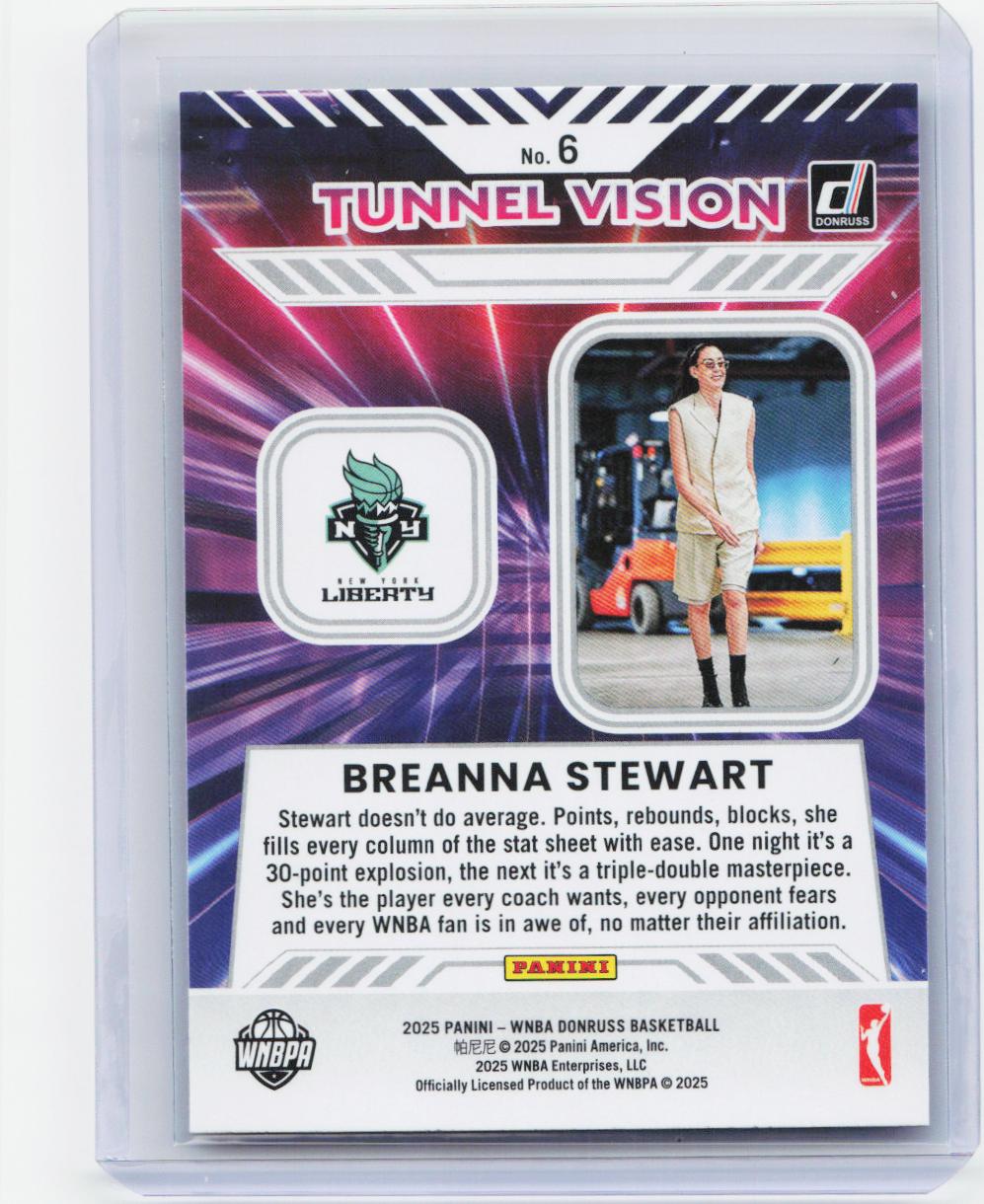 2025 Donruss WNBA #6 Breanna Stewart Tunnel Vision