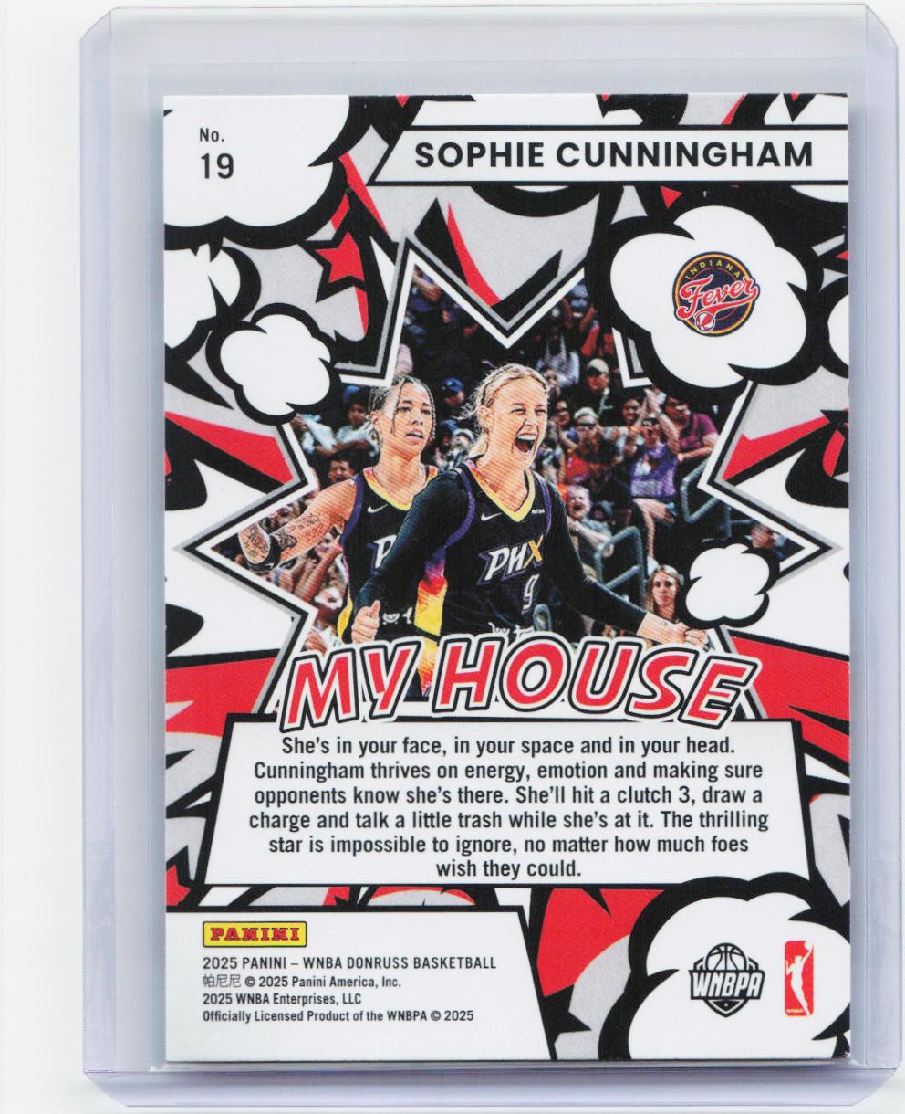 2025 Donruss WNBA #19 Sophie Cunningham My House Press Proof