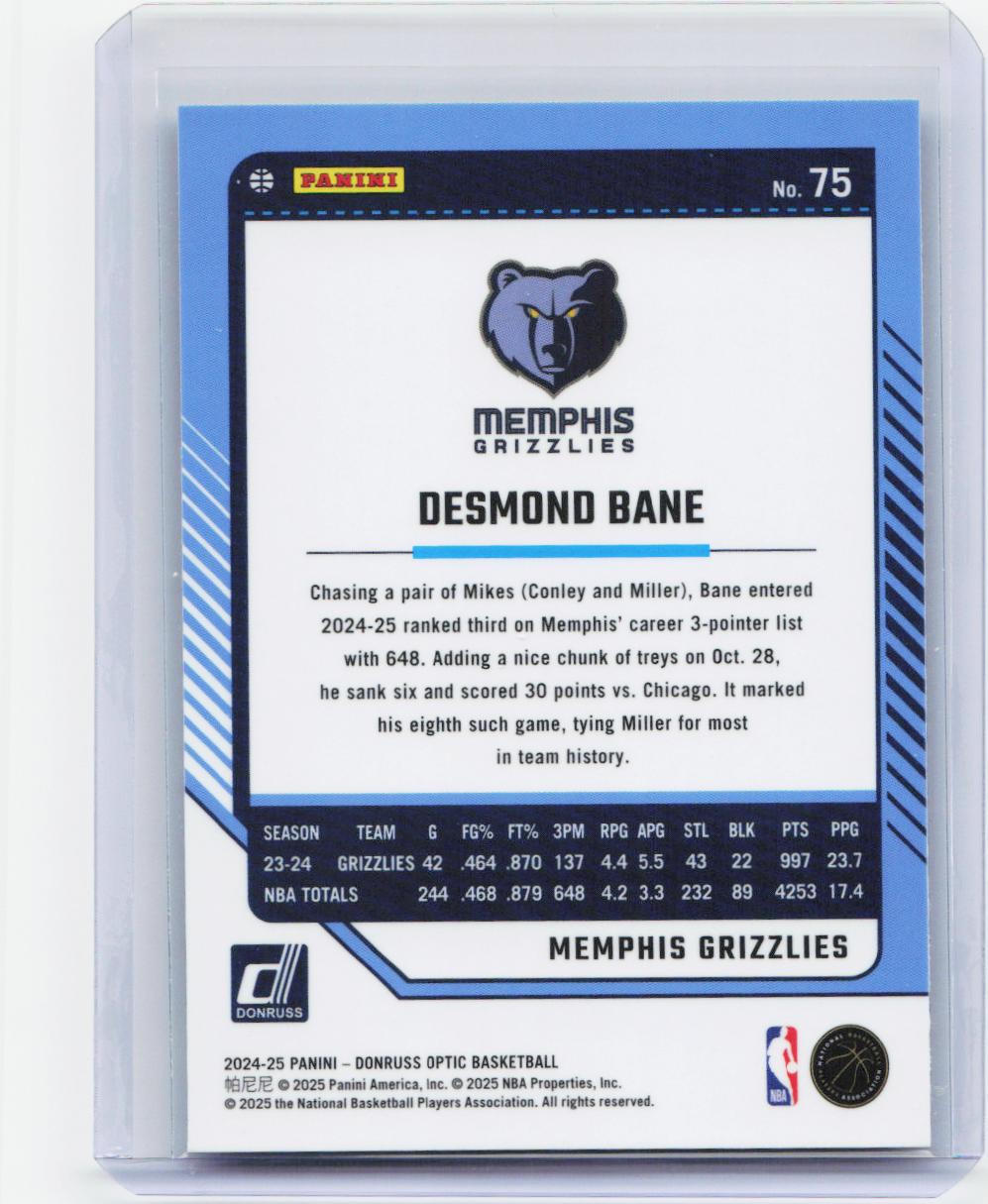 2024-25 Donruss Optic #75 Desmond Bane Holo