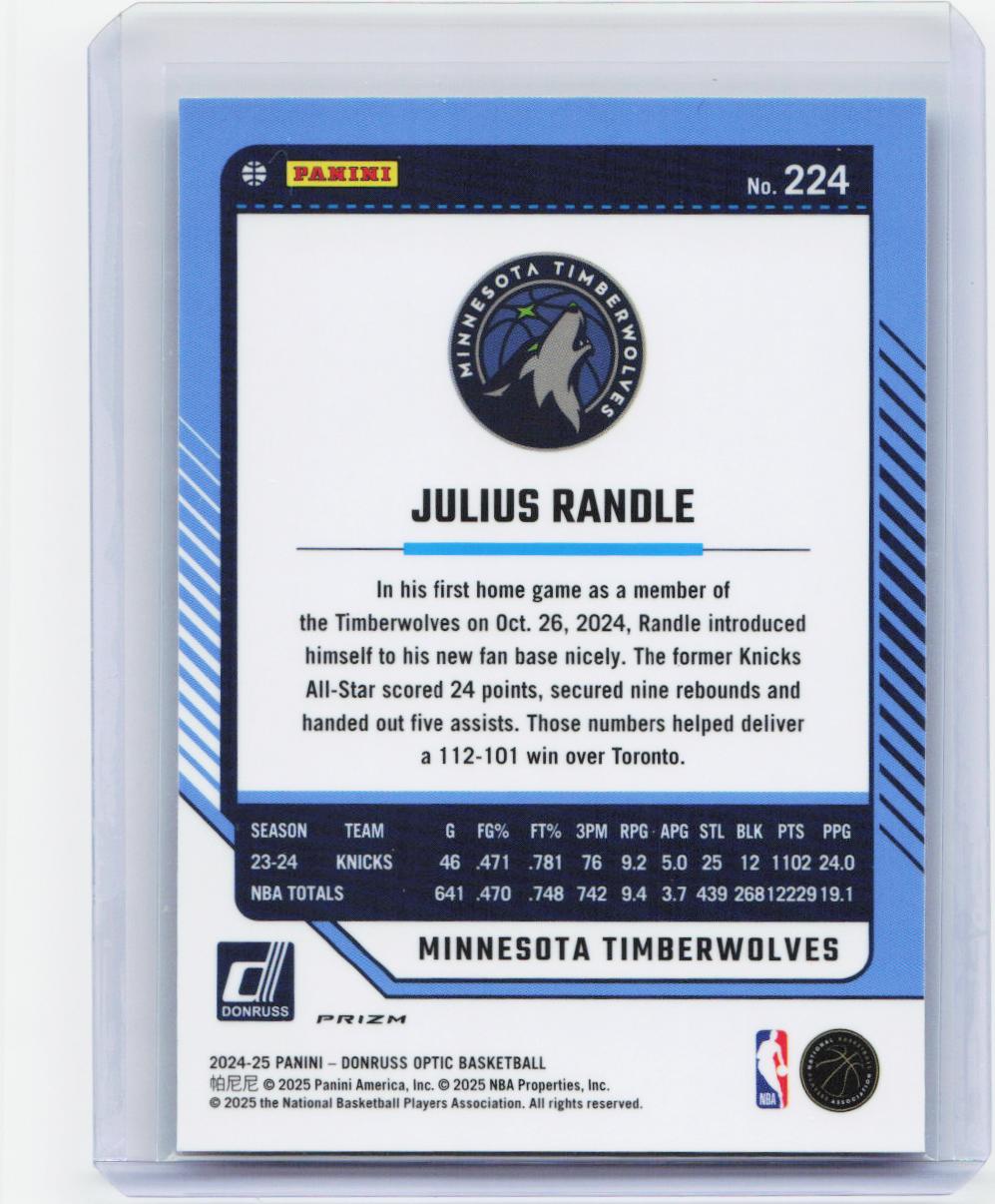 2024-25 Donruss Optic #224 Julius Randle Holo