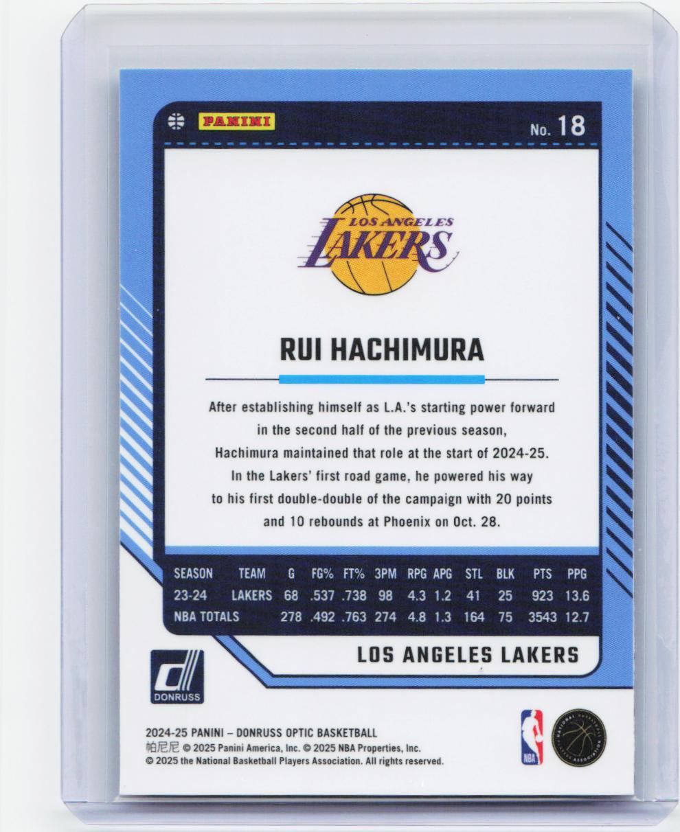2024-25 Donruss Optic #18 Rui Hachimura Holo