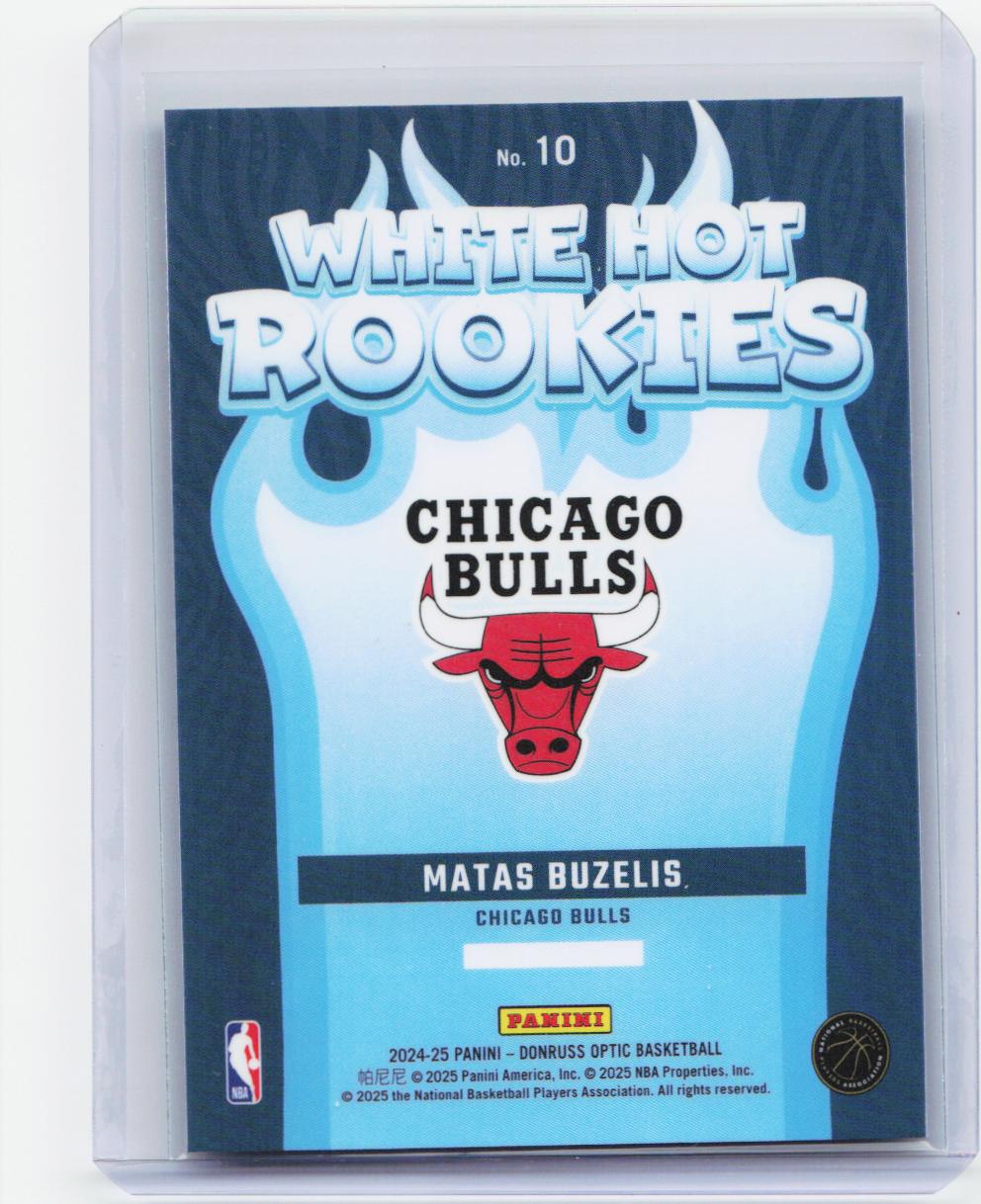 2024-25 Donruss Optic #10 Matas Buzelis White Hot Rookies