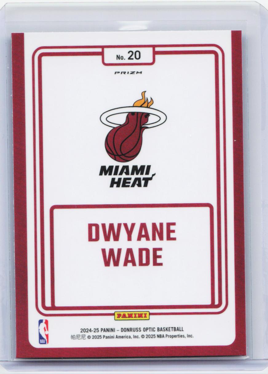 2024-25 Donruss Optic #20 Dwyane Wade Winner Stays Purple