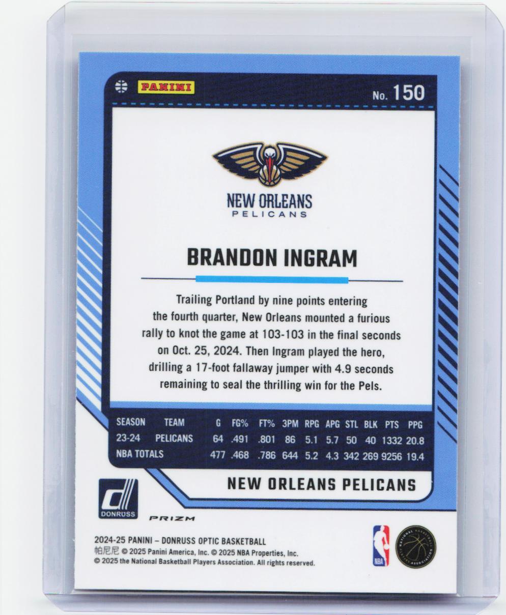 2024-25 Donruss Optic #150 Brandon Ingram Hyper Pink