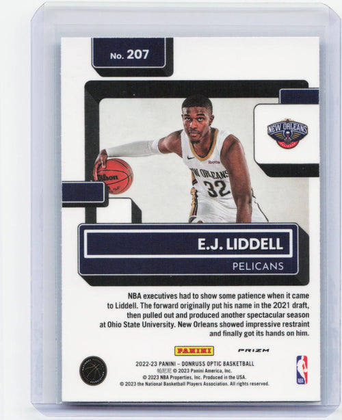 2022-23 Donruss Optic #207 E.J. Liddell Purple