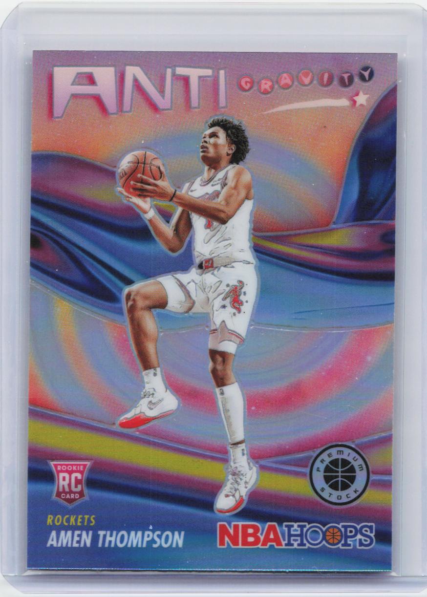 2023-24 Hoops Premium Stock #16 Amen Thompson Anti Gravity Silver Prizm