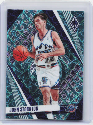 2023-24 Panini Phoenix #10 John Stockton Phoenix Teal Lazer