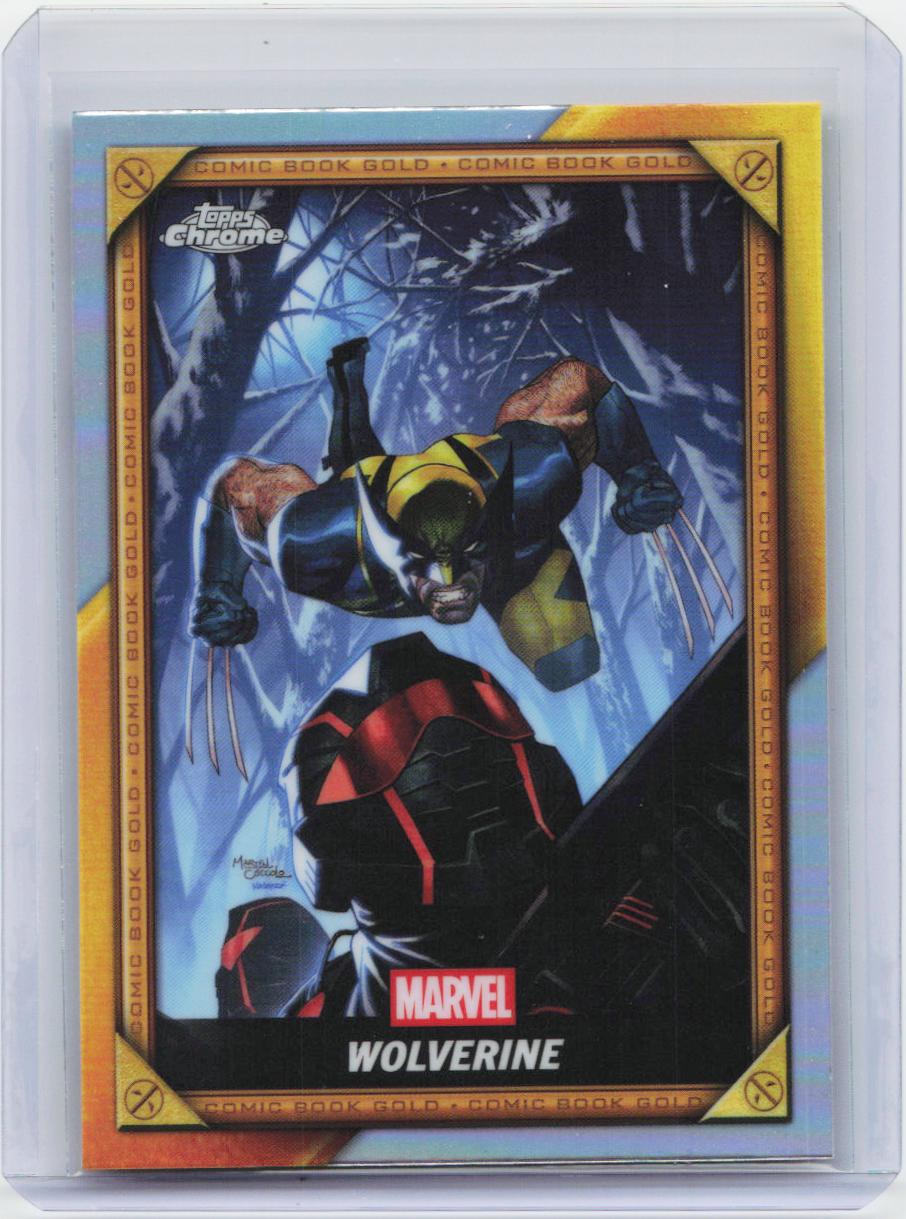 2025 Topps Chrome Marvel Deadpool #CB-8 Wolverine Comic Book Gold