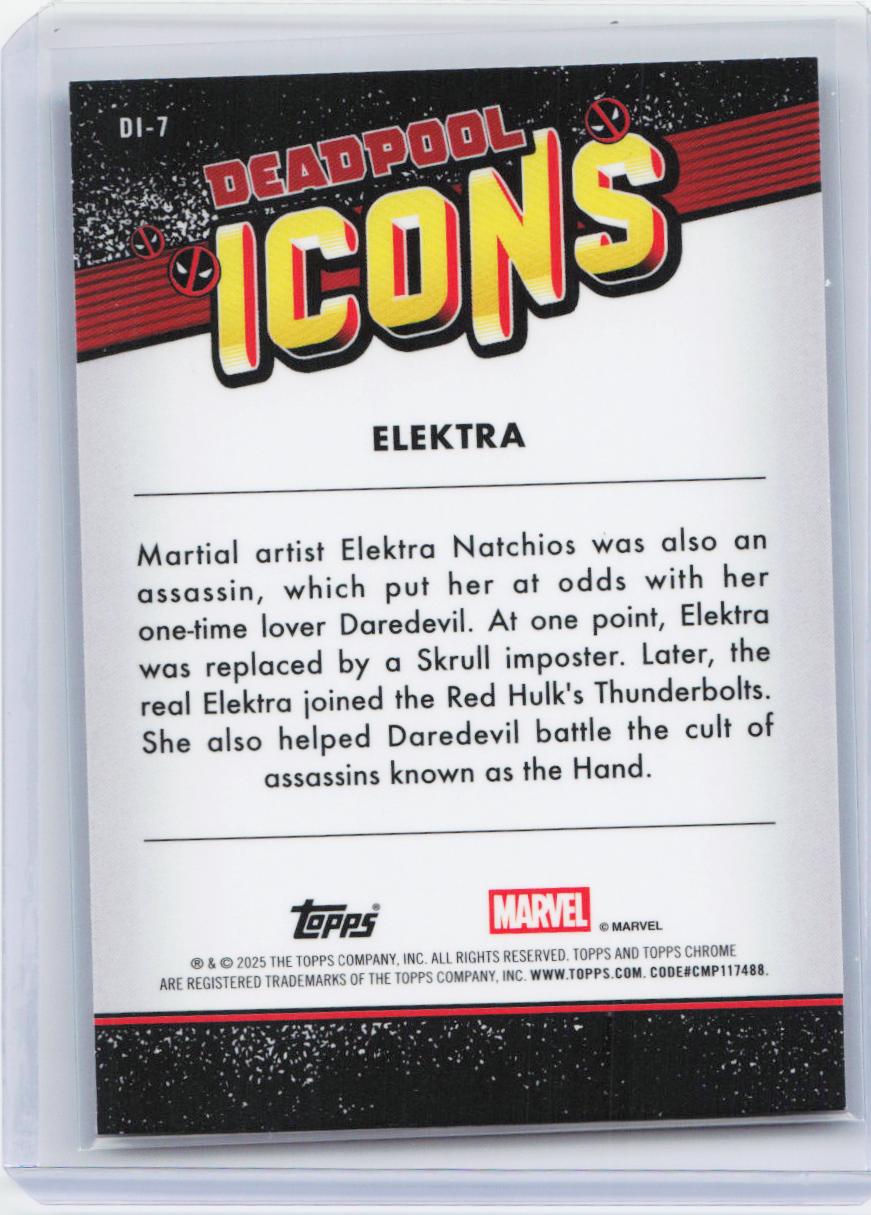2025 Topps Chrome Marvel Deadpool #DI-8 Blade Deadpool Icons