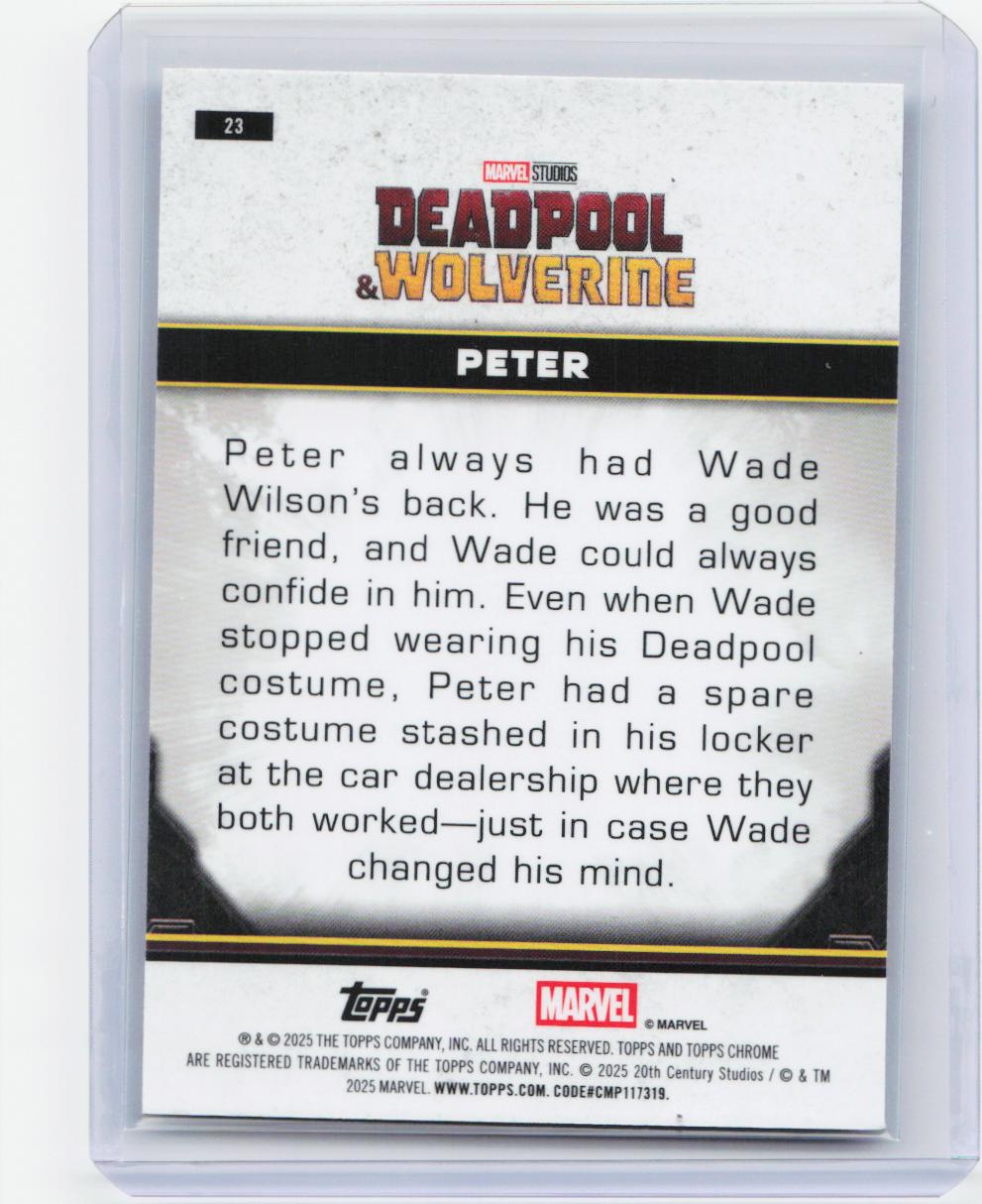 2025 Topps Chrome Marvel Deadpool #23 Peter Mini-Diamonds Refractor