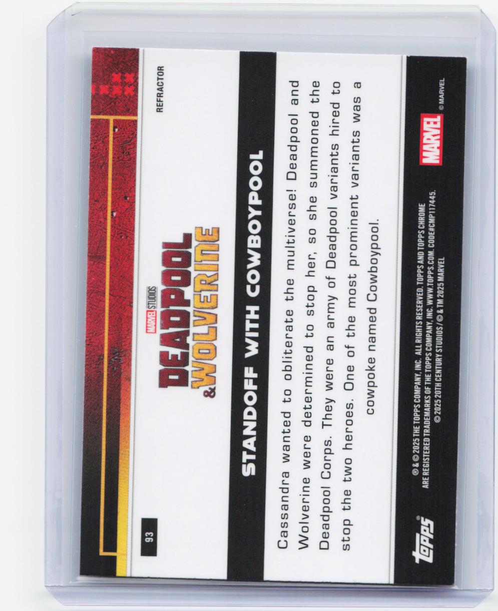 2025 Topps Chrome Marvel Deadpool #93 Standoff with Cowboypool