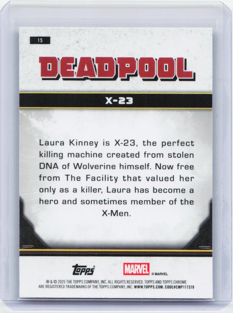 2025 Topps Chrome Marvel Deadpool #15 X-23 Mini-Diamonds Refractor