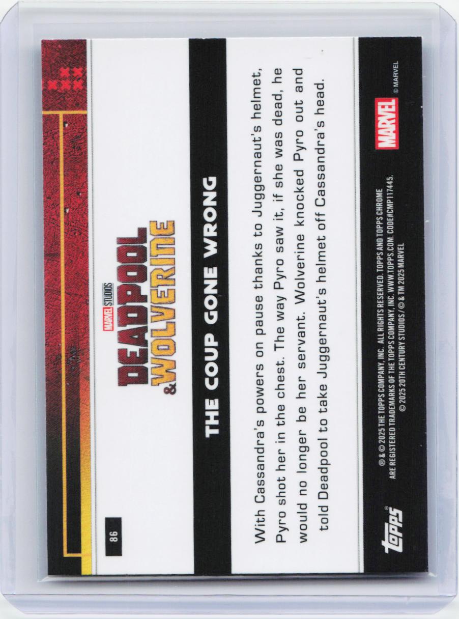 2025 Topps Chrome Marvel Deadpool #86 The Coup Gone Wrong Mini-Diamonds