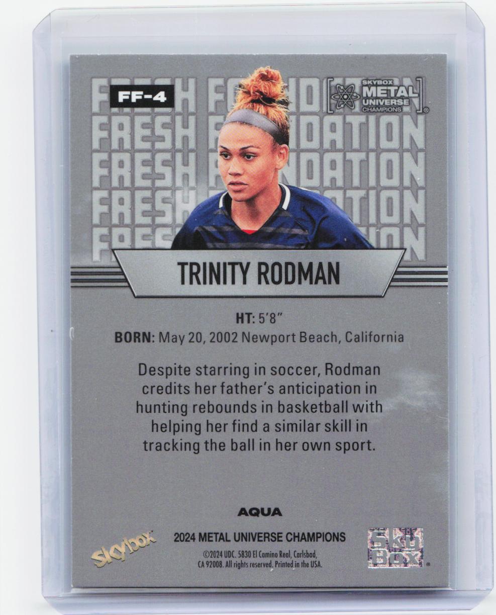 2024 SkyBox Metal Universe Champions #FF-4 Trinity Rodman Fresh Foundation