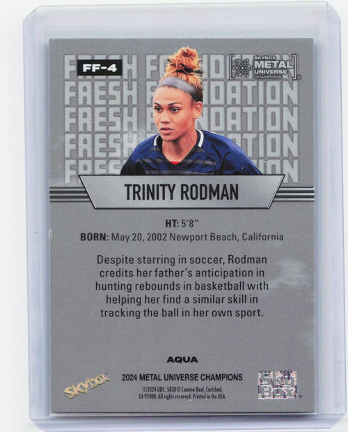 2024 SkyBox Metal Universe Champions #FF-4 Trinity Rodman Fresh Foundation