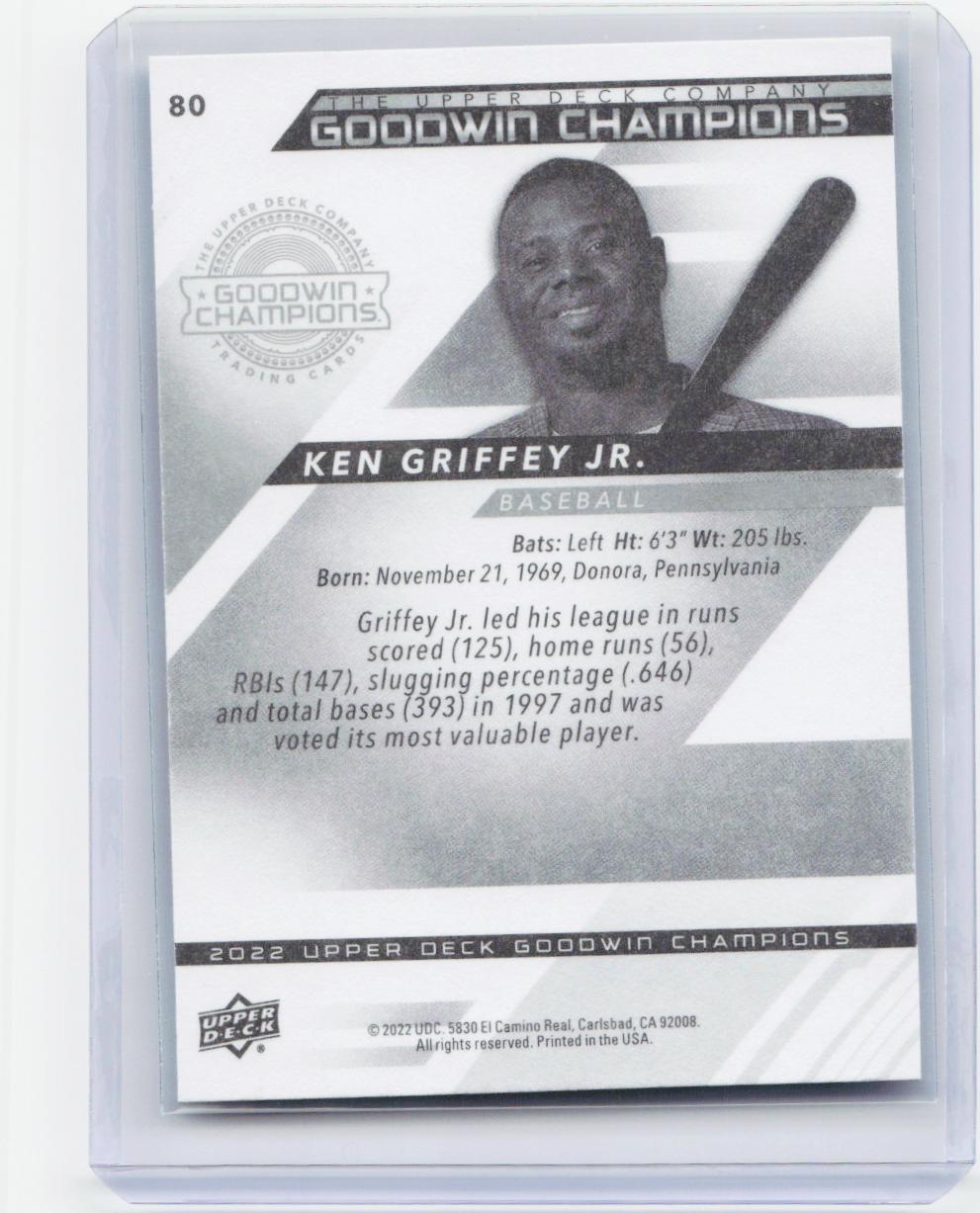 2022 Upper Deck Goodwin Champions #80 Ken Griffey Jr.