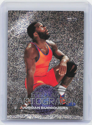 2024 SkyBox Metal Universe Champions #129 Jordan Burroughs Silver Dots #/299