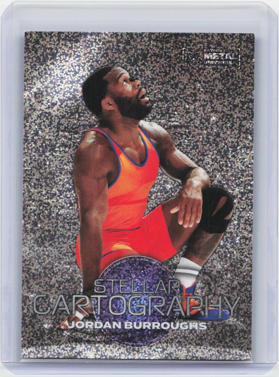 2024 SkyBox Metal Universe Champions #129 Jordan Burroughs Silver Dots #/299