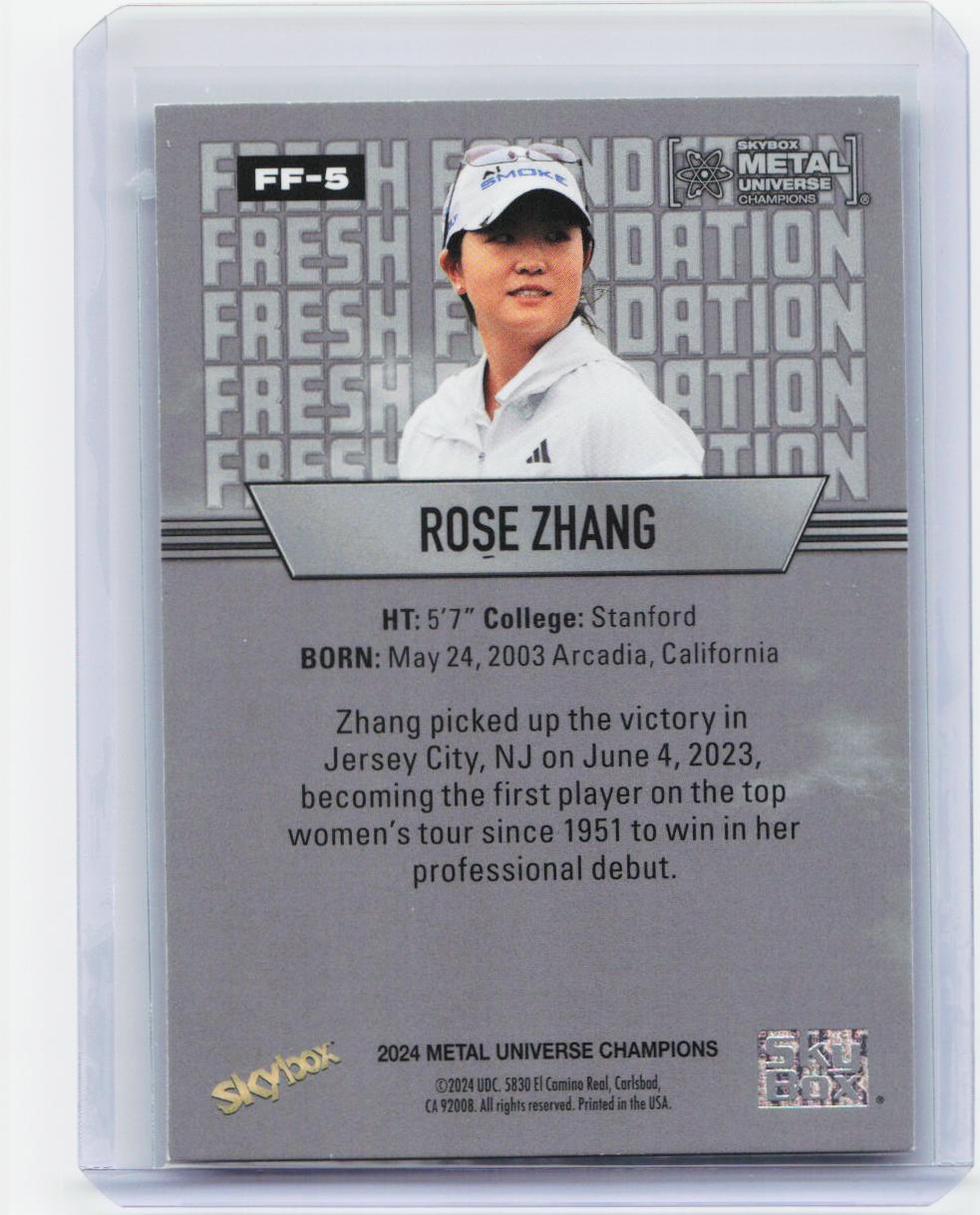 2024 SkyBox Metal Universe Champions #FF-5 Rose Zhang Fresh Foundation