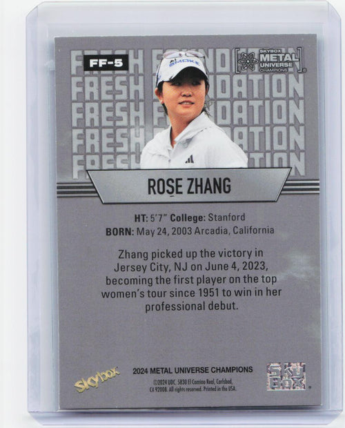 2024 SkyBox Metal Universe Champions #FF-5 Rose Zhang Fresh Foundation