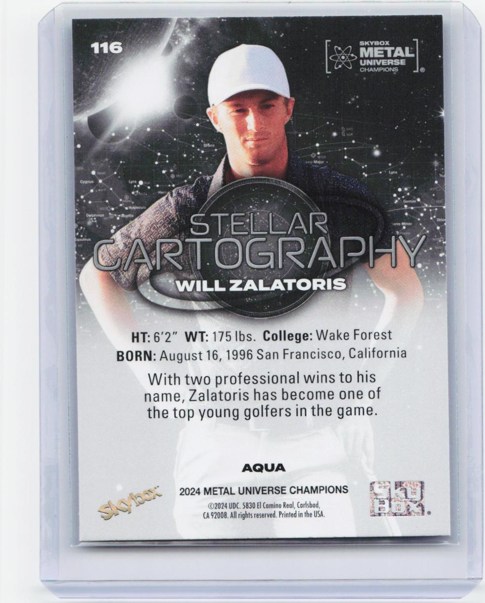 2024 SkyBox Metal Universe Champions #116 Will Zalatoris