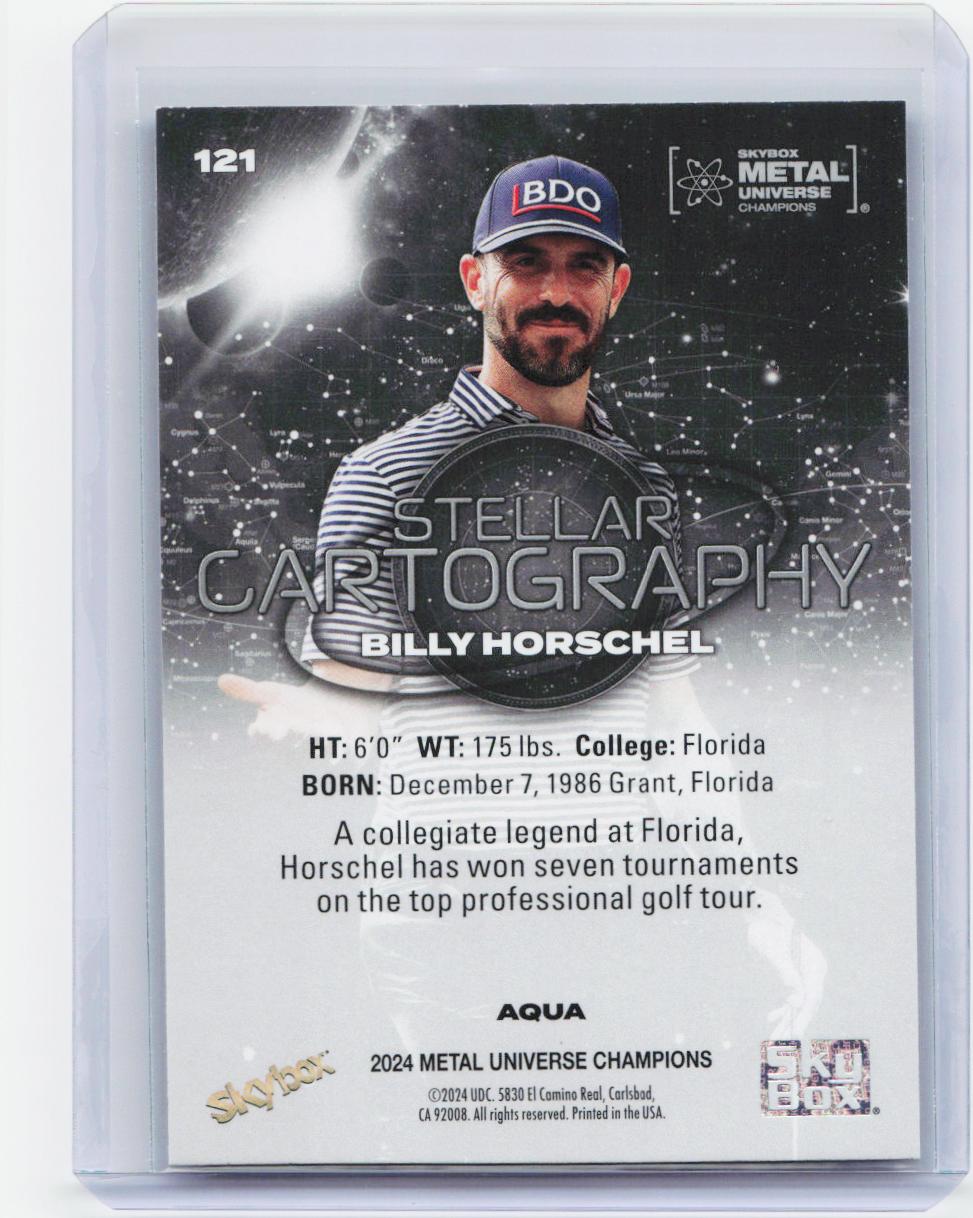 2024 SkyBox Metal Universe Champions #121 Billy Horschel Aqua