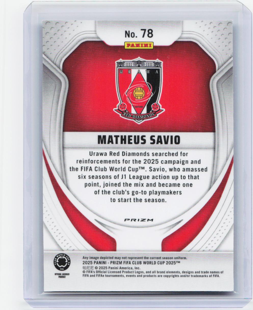 2025 Panini Prizm FIFA Club World Cup #78 Matheus Savio Pulsar Prizms