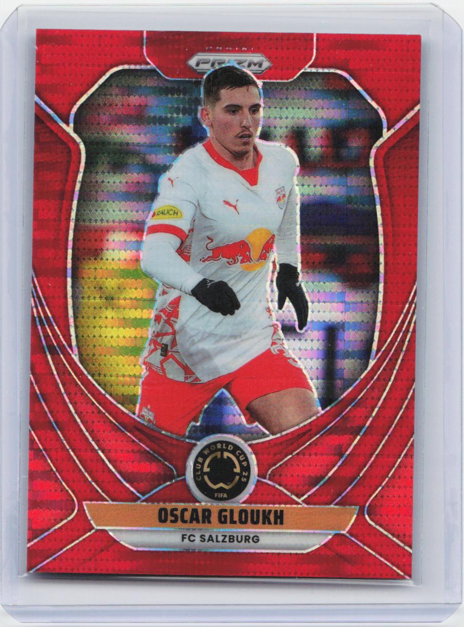 2025 Panini Prizm FIFA Club World Cup #172 Oscar Gloukh Red Pulsar Prizms #/299