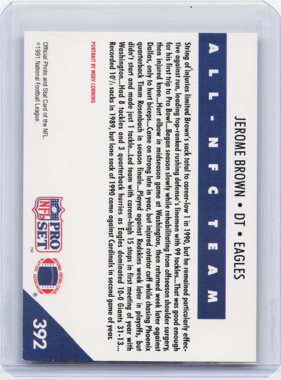 1991 Pro Set #392 Jerome Brown
