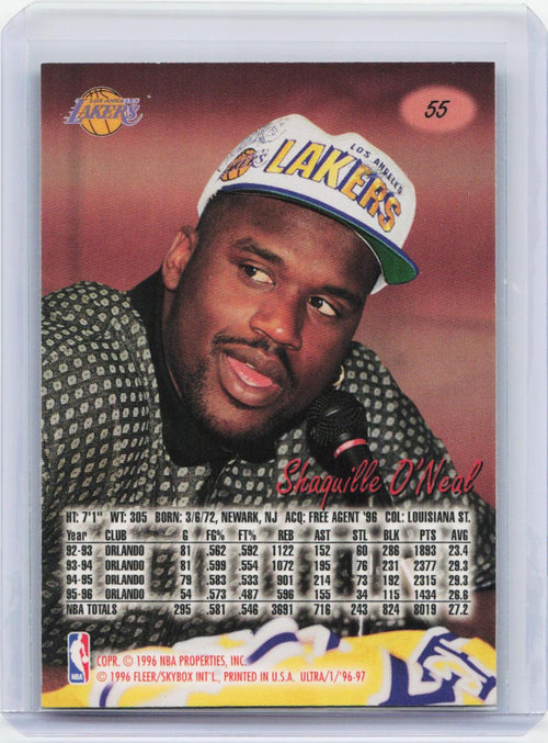 1996-97 Ultra #55 Shaquille O'Neal