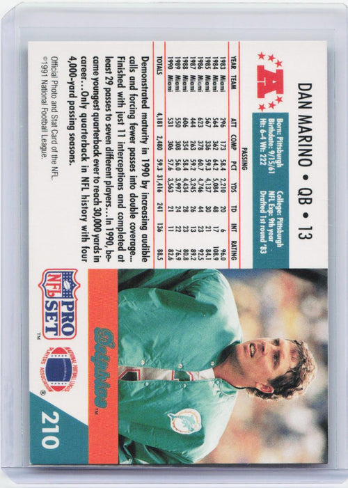 1991 Pro Set #210 Dan Marino