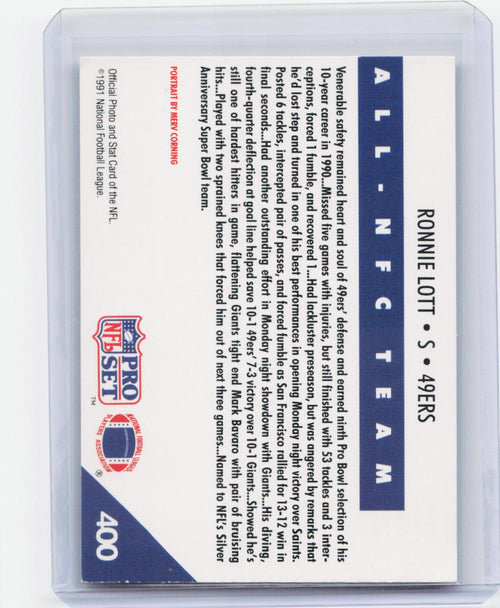 1991 Pro Set #400 Ronnie Lott