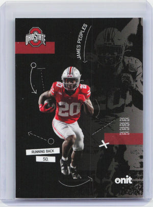 2025 ONIT Athlete Ohio State Buckeyes #SIL-10 James Peoples Silhouette