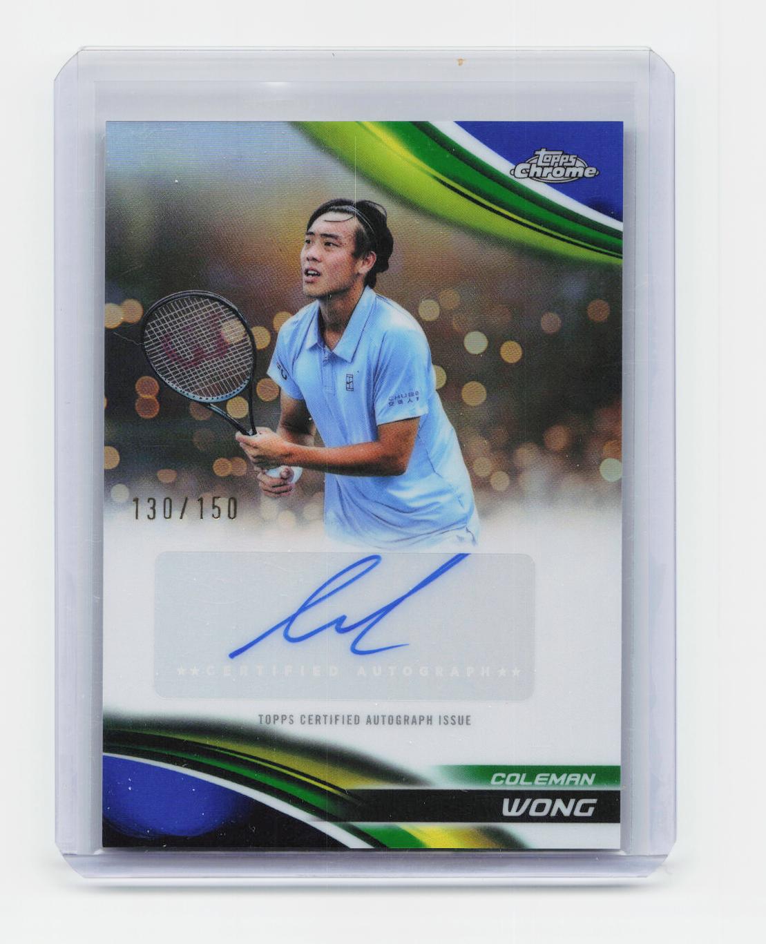 2025 Topps Chrome #CA-CWG Coleman Wong Chrome Autographs Blue Refractor /150