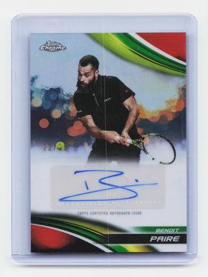 2025 Topps Chrome #CA-BPE Benoit Paire Chrome Autographs Orange Refractor /25