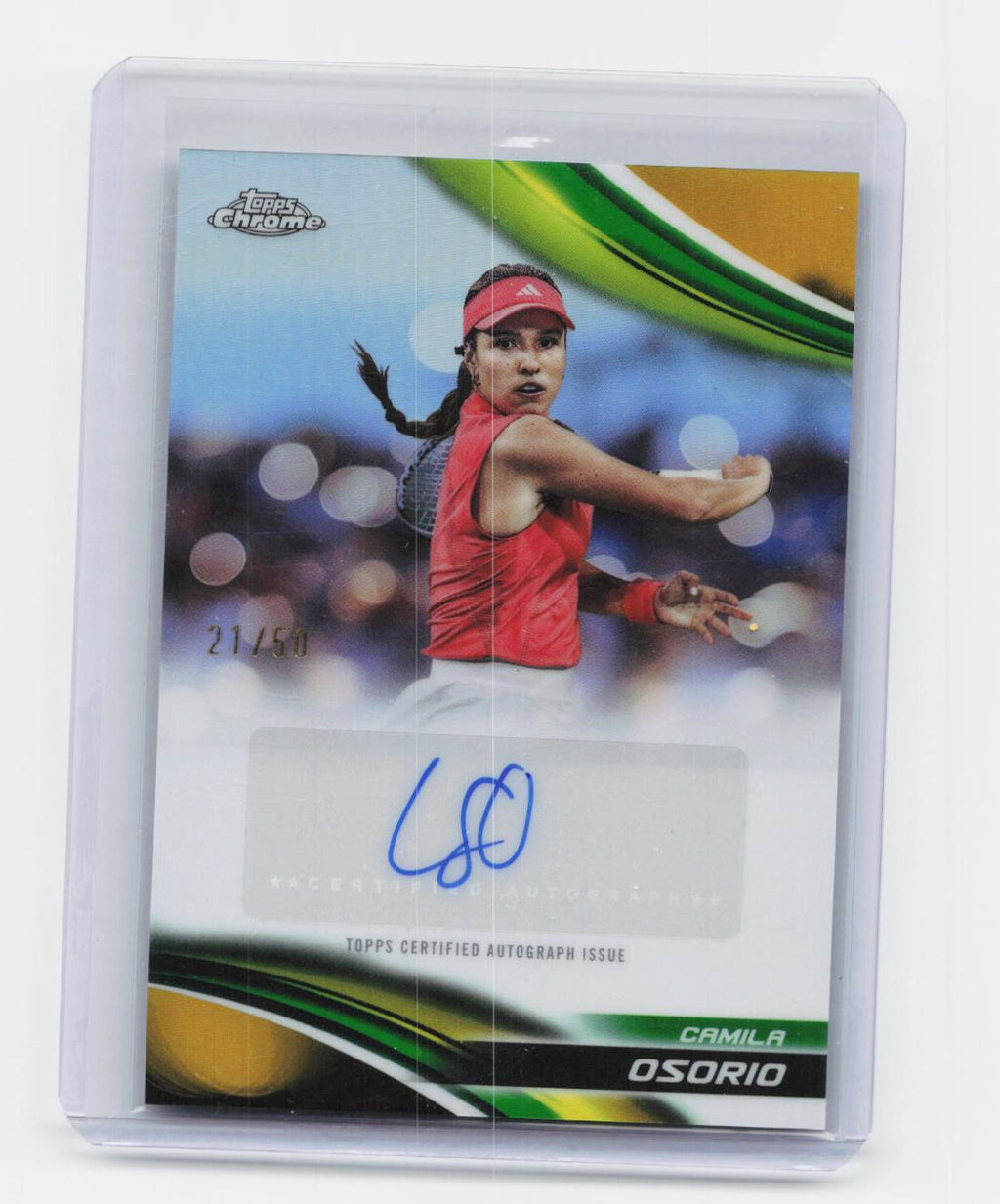 2025 Topps Chrome #CA-COO Camila Osorio Chrome Autographs Gold Refractor /50