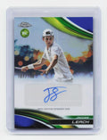 2025 Topps Chrome #CA-JLH Jagger Leach Chrome Autographs Blue Refractor /150