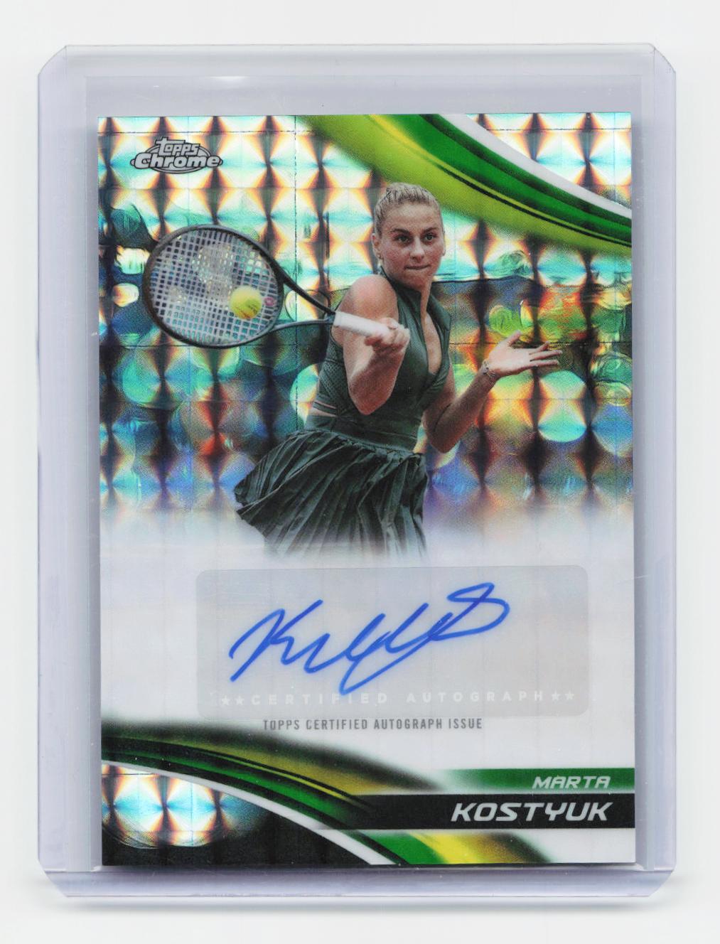 2025 Topps Chrome #CA-MKK Marta Kostyuk Chrome Autographs Geometric Refractor