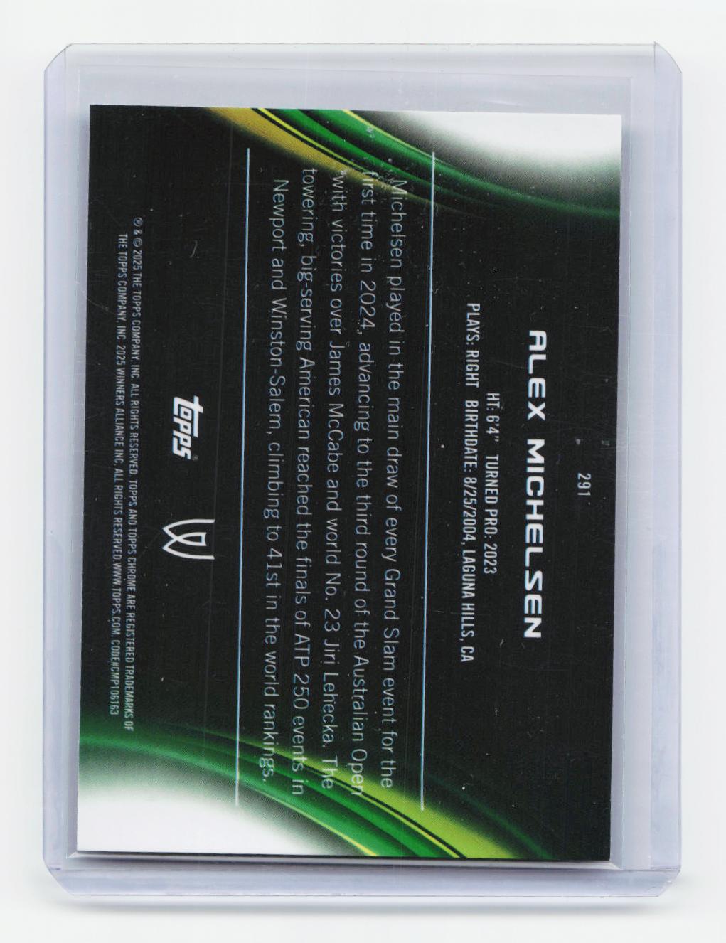 2025 Topps Chrome #291 Alex Michelsen